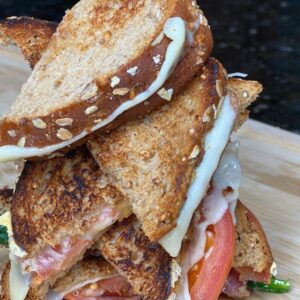 Savory grilled cheese sandwiches