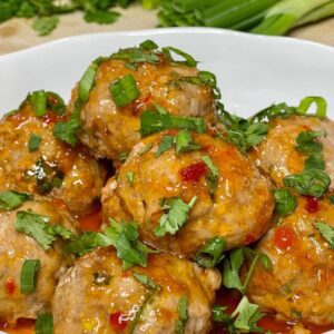 Thai Chili turkey meatballs