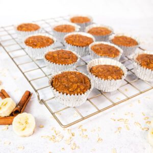 Banana Oat muffins with walnuts