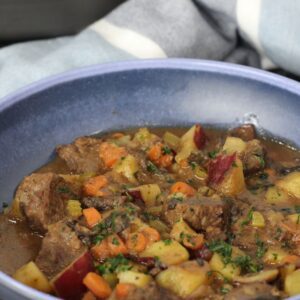 Flank Steak Stew served