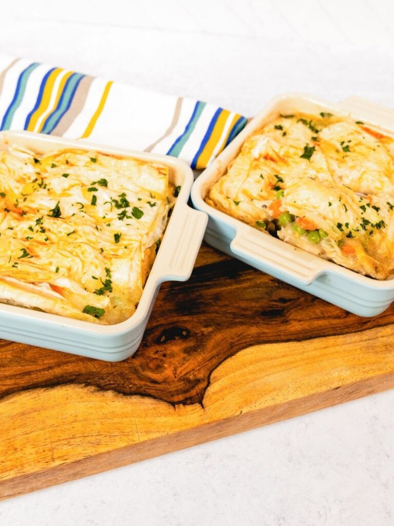 Individual chicken pot pie