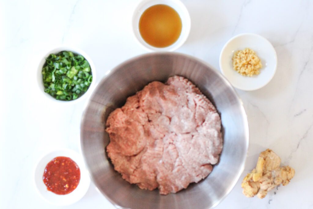 Healthy Asian Turkey meatball ingredients