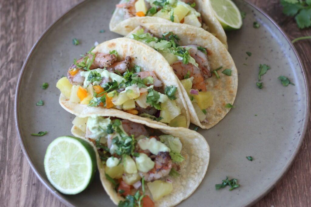 Air Fried Jerk Shrimp Tacos