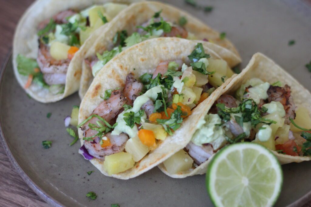 Jerk tacos up close