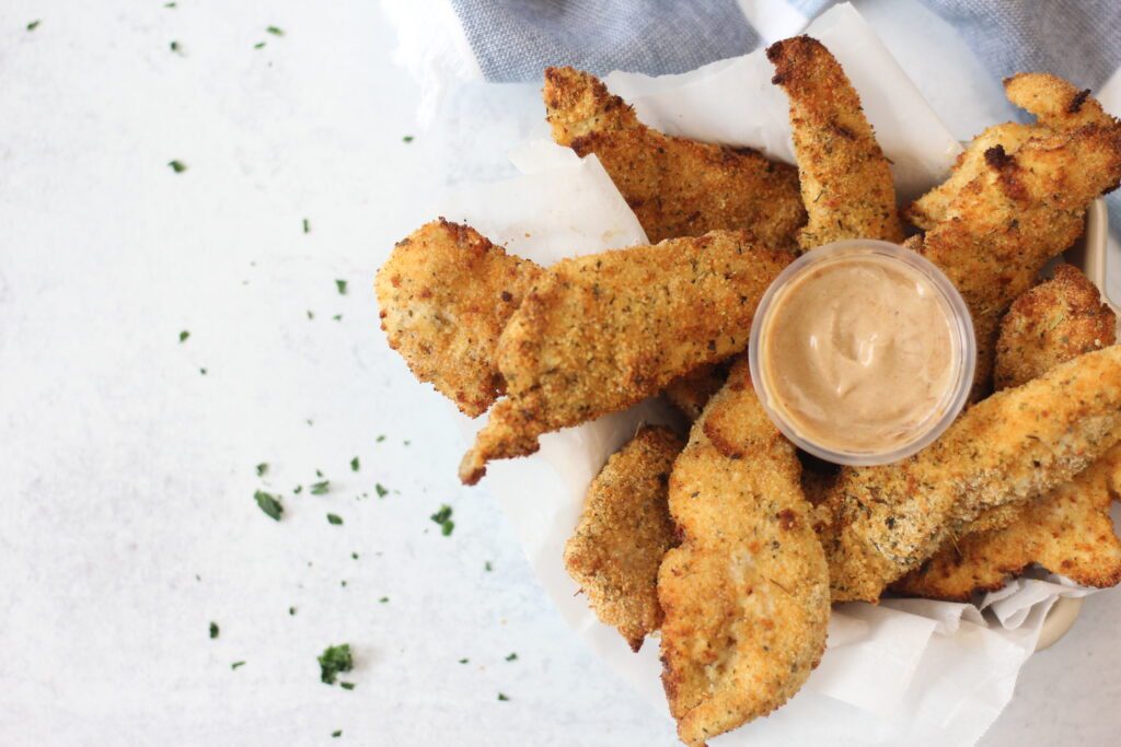Air fried chicken tenders