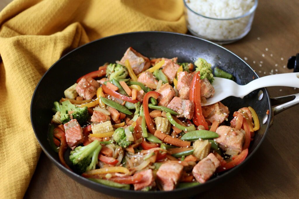 Teriyaki Salmon Stir Fry