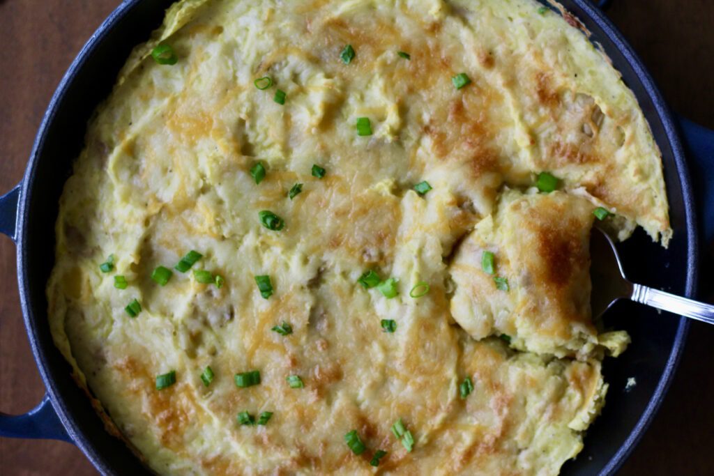Twice baked mashed potatoes