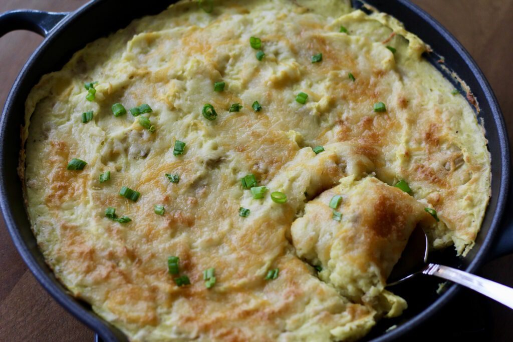 Mashed potatoes close up