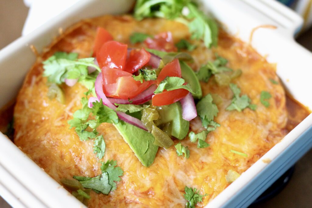 Enchilada Casserole Up close