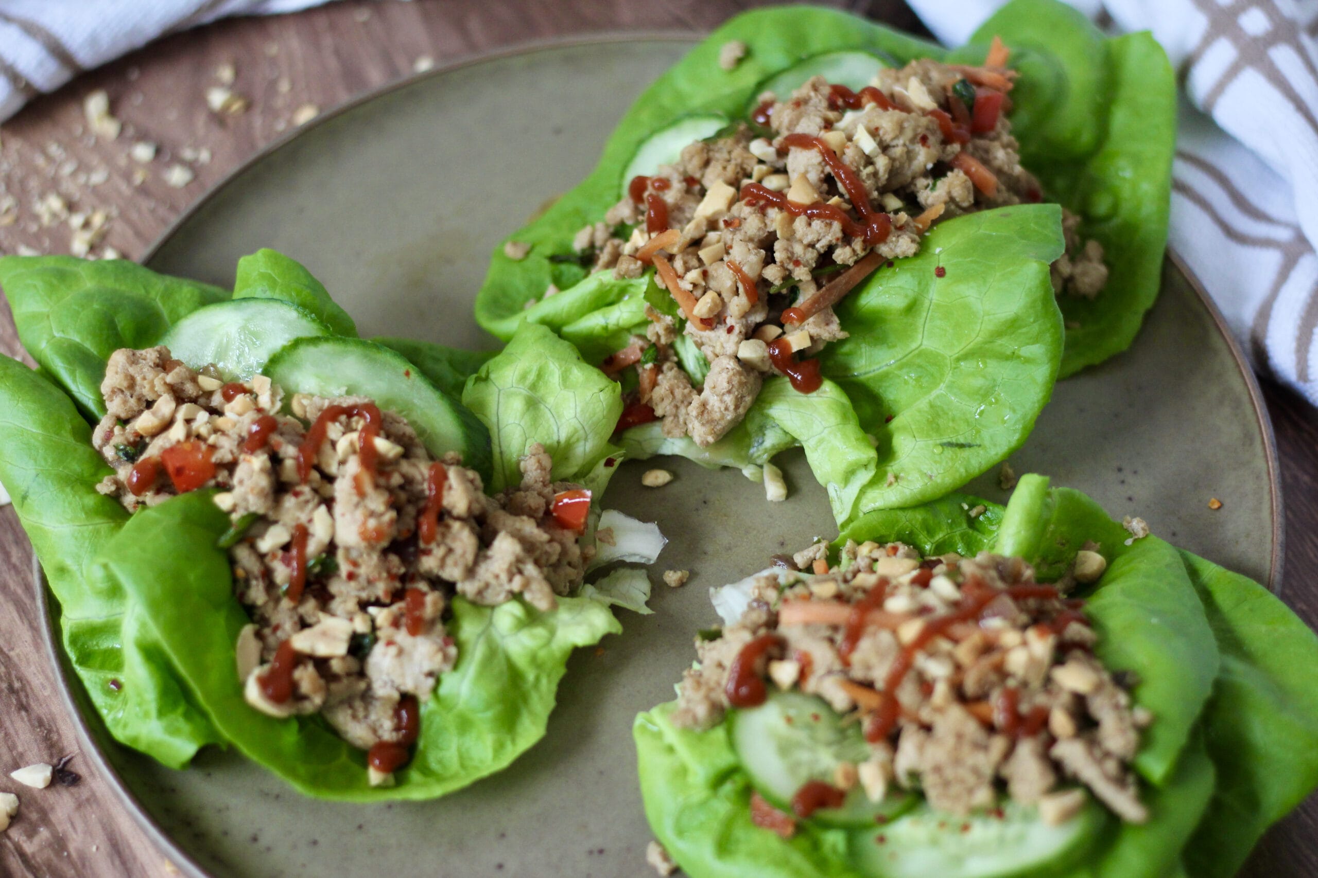 Spicy Asian Chicken Lettuce Wraps