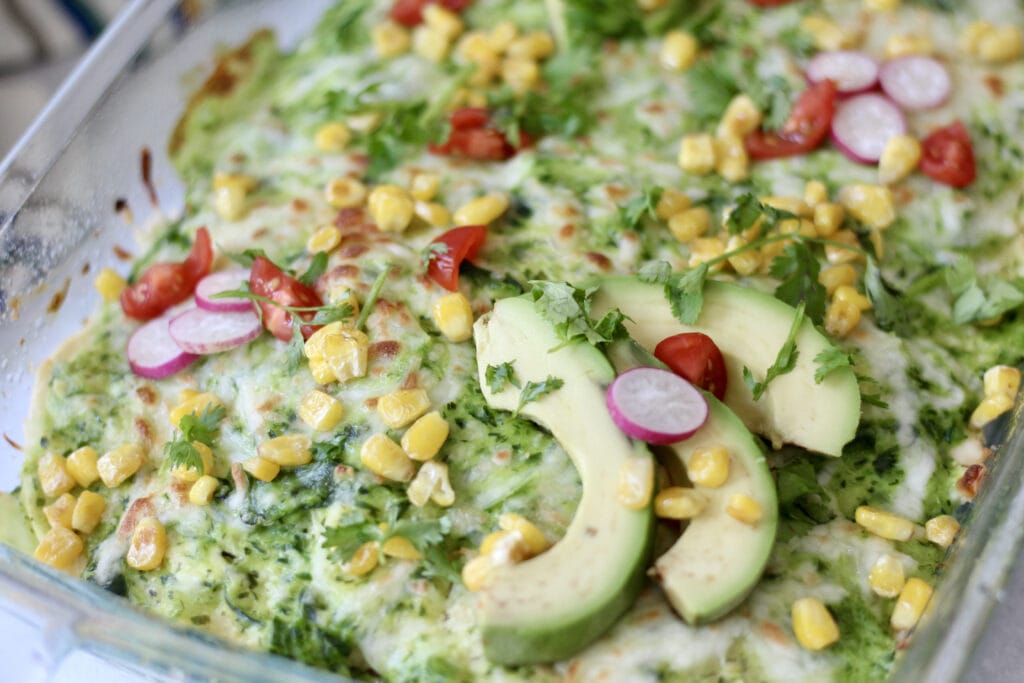 Poblano Enchilada Casserole