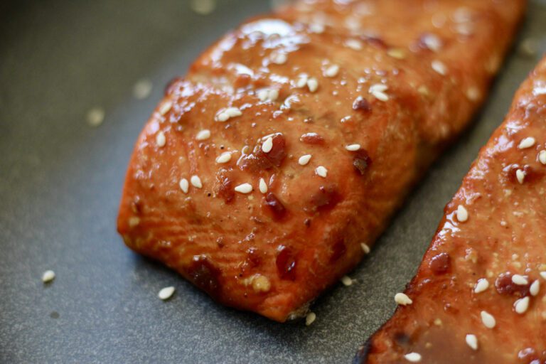 Air Fryer Salmon Up Close