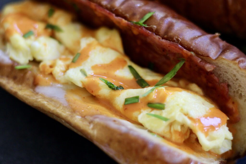 Close up Breakfast Sandwich