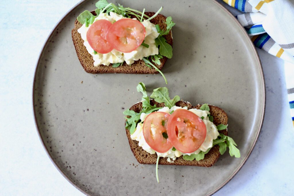 Creamy Egg Salad Garnished