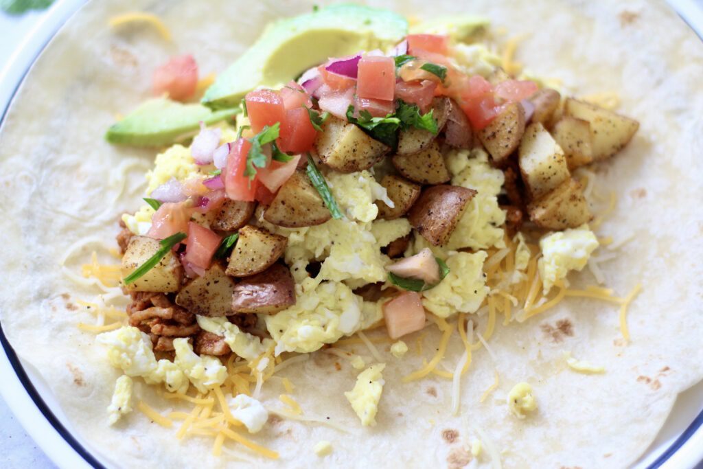 Chicken chorizo burrito