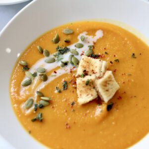 Roasted Butternut squash & Red Pepper soup