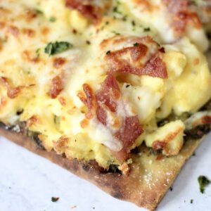 Pesto, Eggs, Turkey Bacon & Cheese