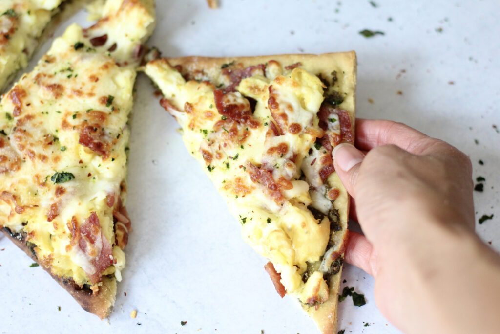 Breakfast Pizza Held