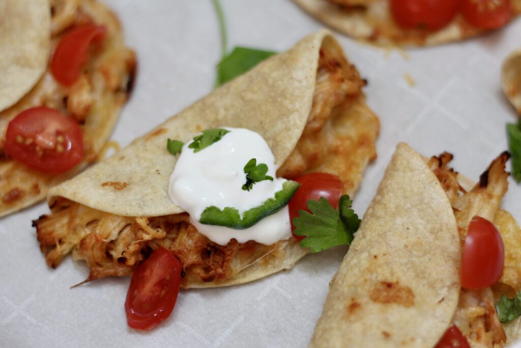 Tacos with sour cream