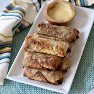 Cheeseburger egg rolls