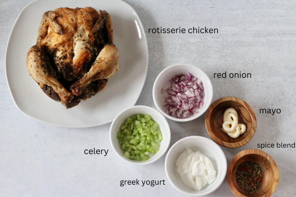 Healthy chicken salad ingredients