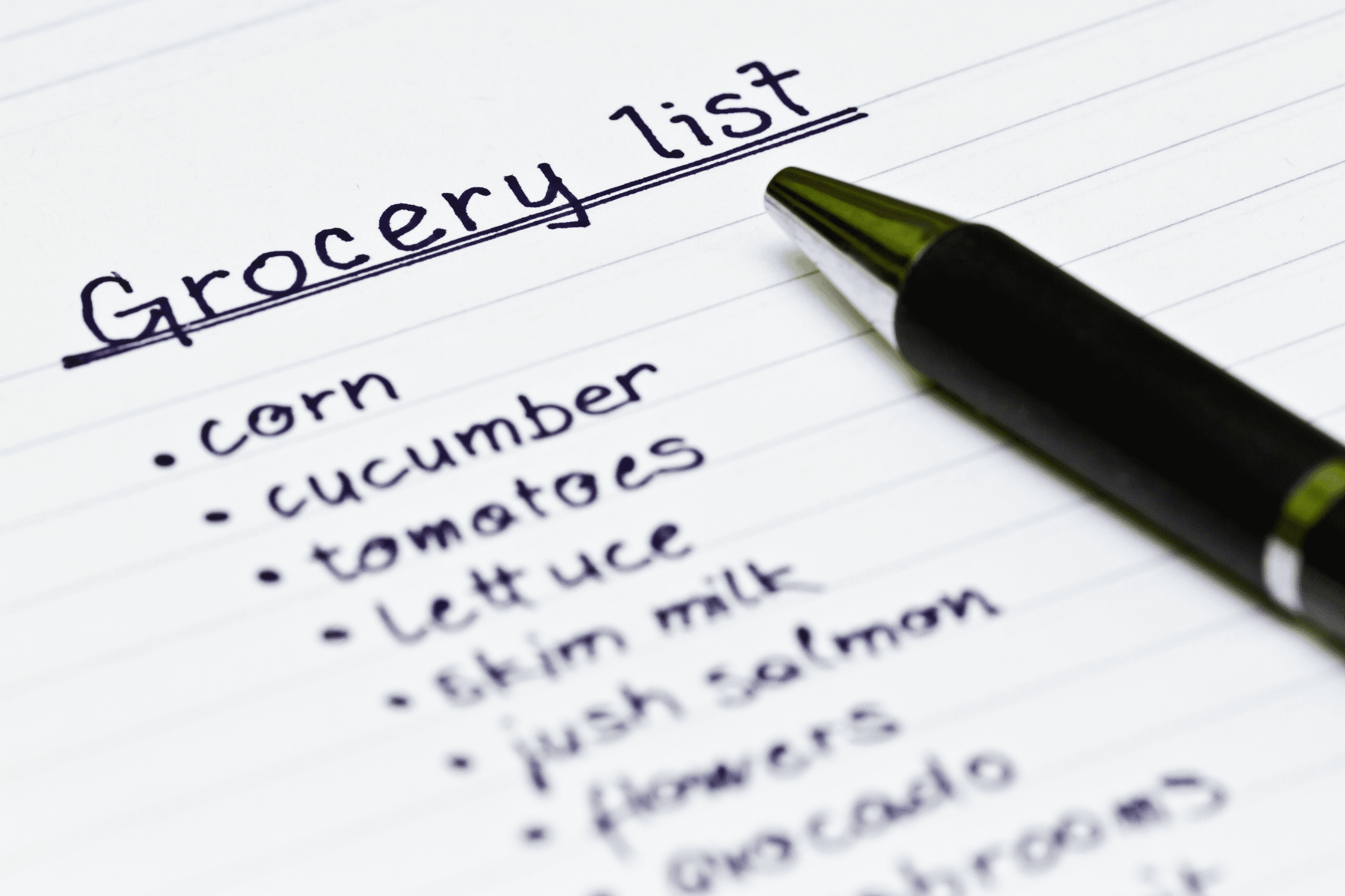 Building a macro friendly grocery list