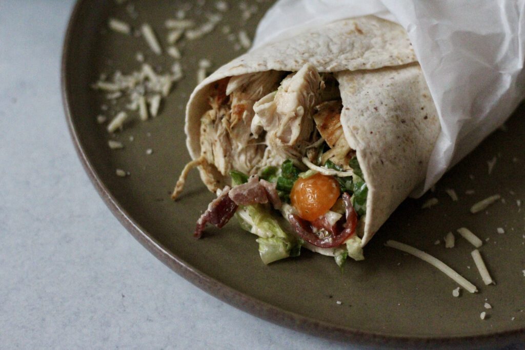 Pesto Wrap Up Close