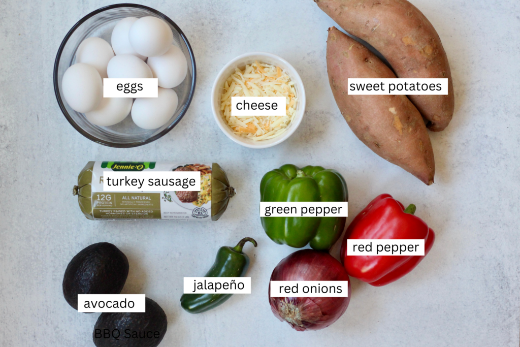 Meal prep breakfast bowls Ingredients