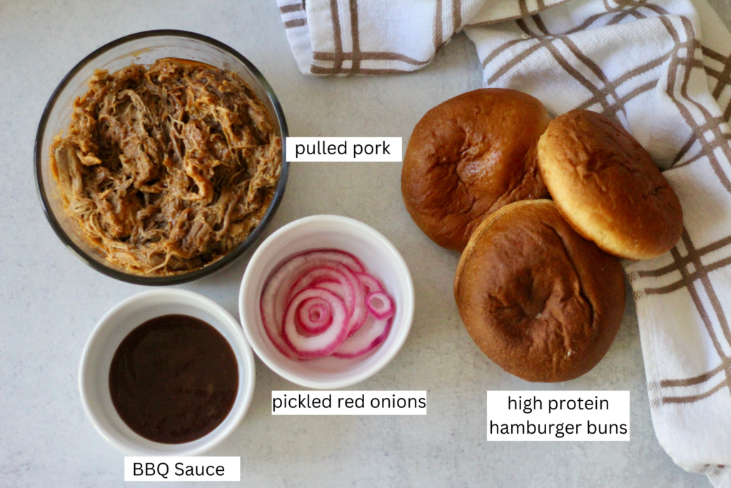 Pulled pork sandwich ingredients