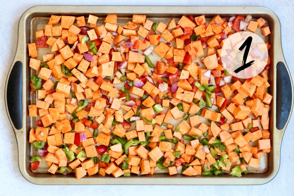 Prepped sweet potatoes