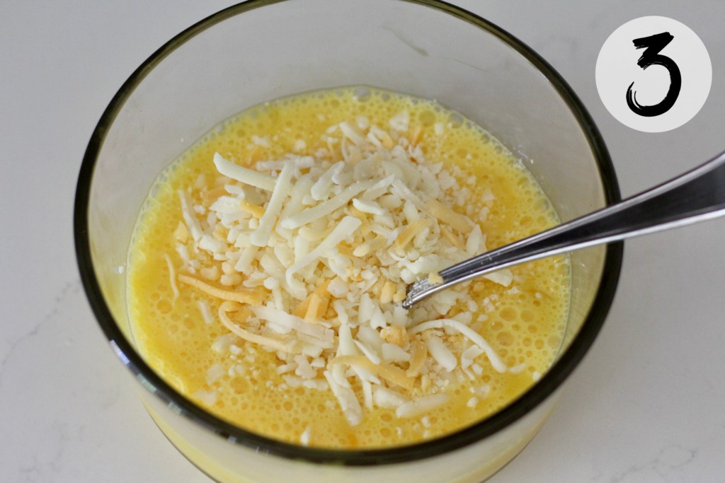 Whisk Eggs with cheese
