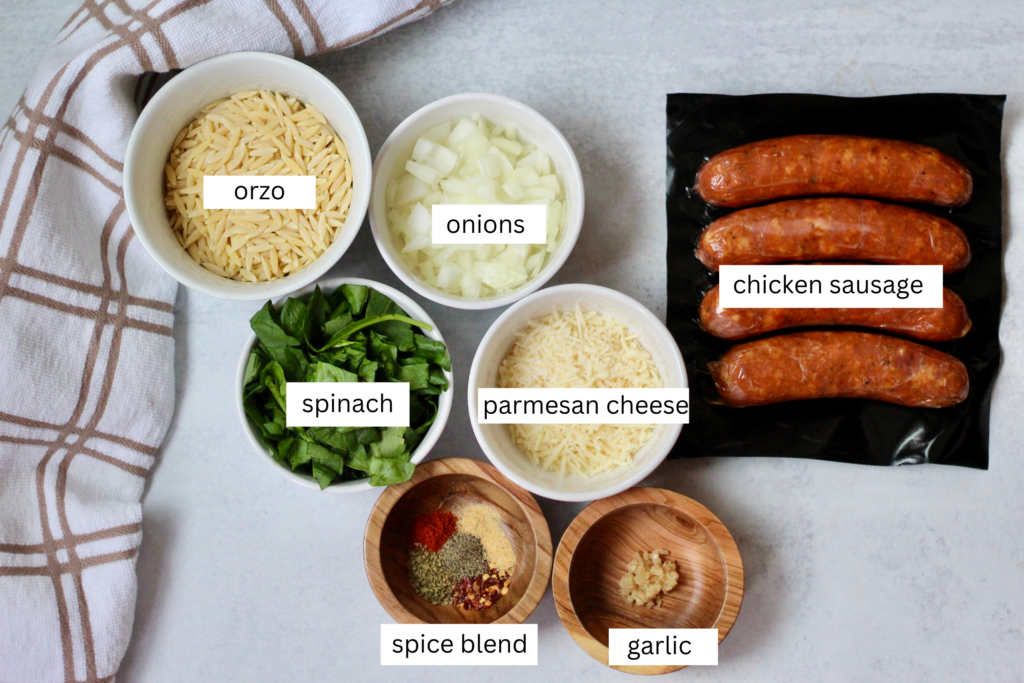 One Pot Orzo Ingredients