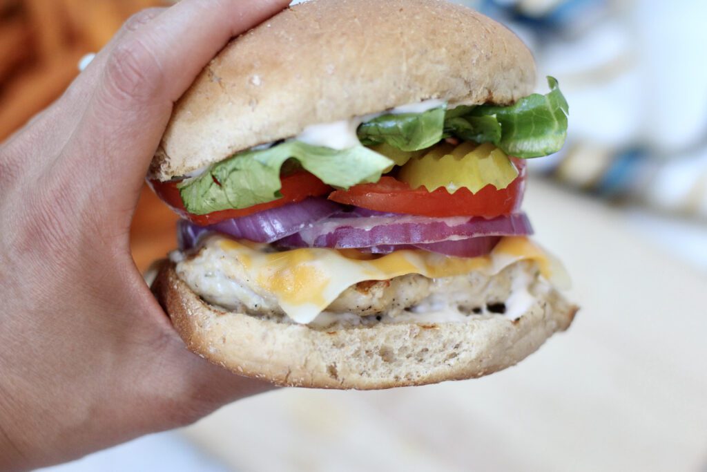 Chicken Burger Held