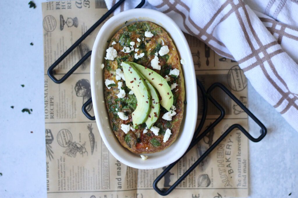 Air Fryer Frittata with Avocado