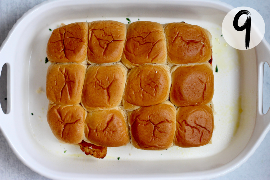 Top with the tops of the Rolls