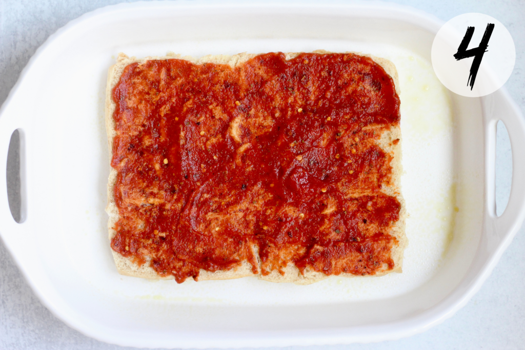 Spread Layer of Sauce on Rolls