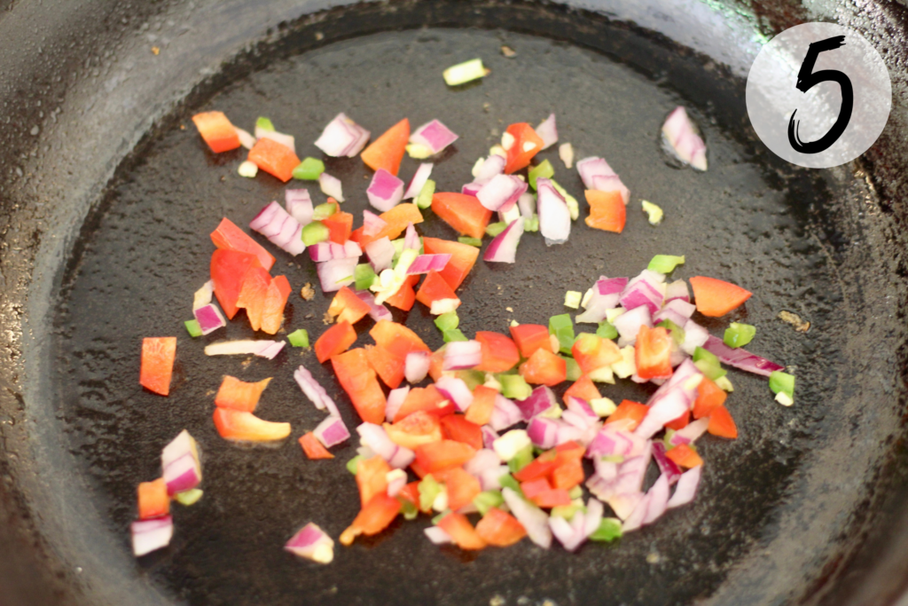 Sauté mixed peppers