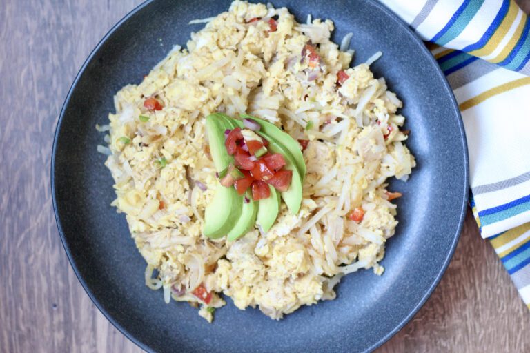 Easy Chicken and Eggs Breakfast Scramble Recipe