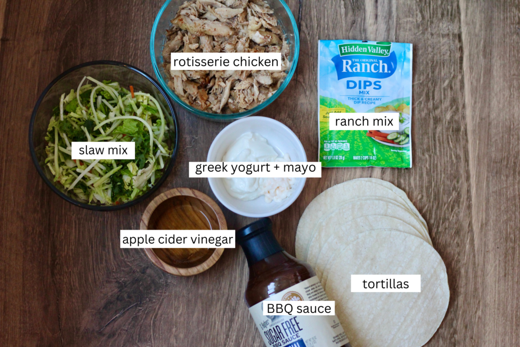 BBQ Chicken Tacos Ingredients