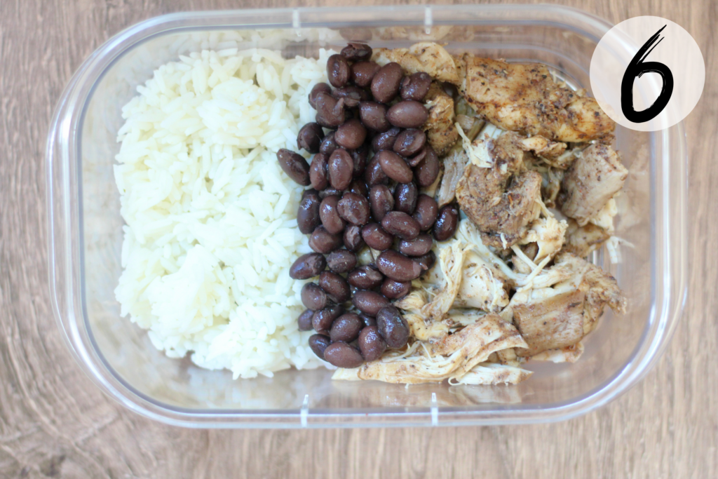 Put beans on top