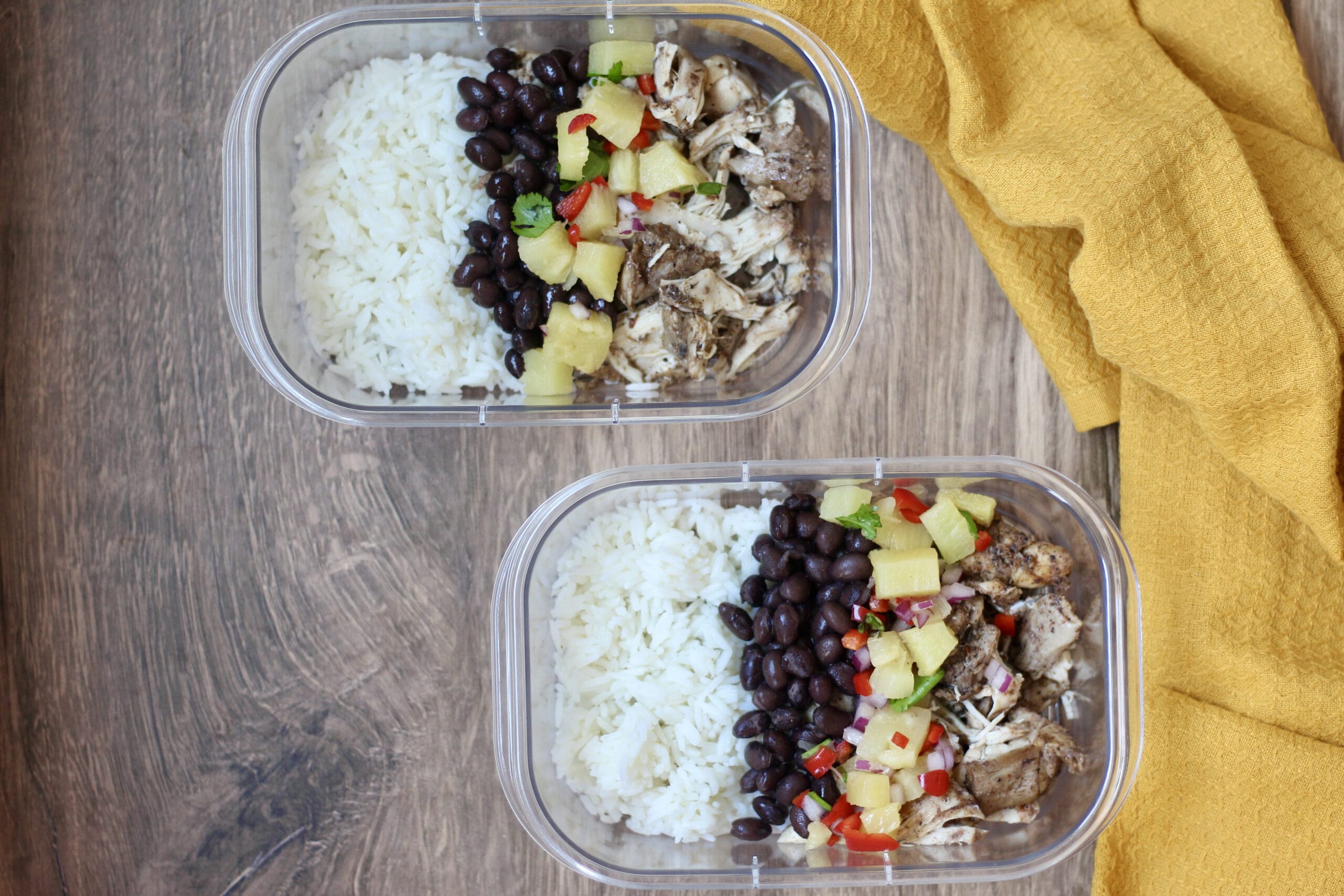 Jamaican Jerk Chicken Bowls with Pineapple Salsa