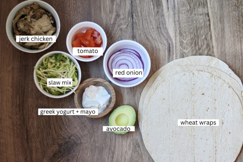 Jerk Chicken Wrap Ingredients