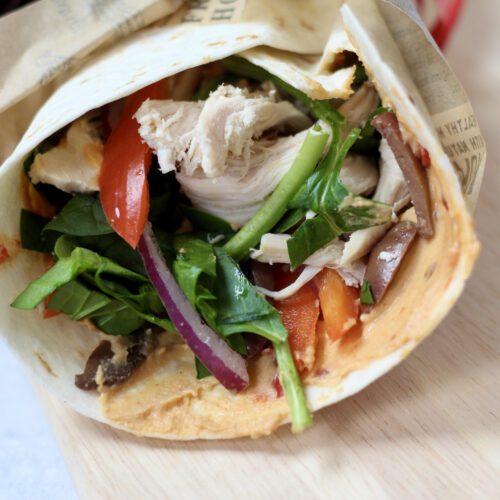 Greek chicken wraps recipe