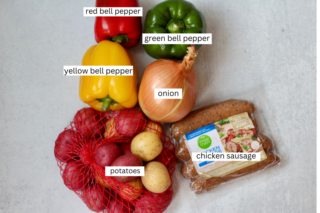 Sheet Pan Sausage Ingredients