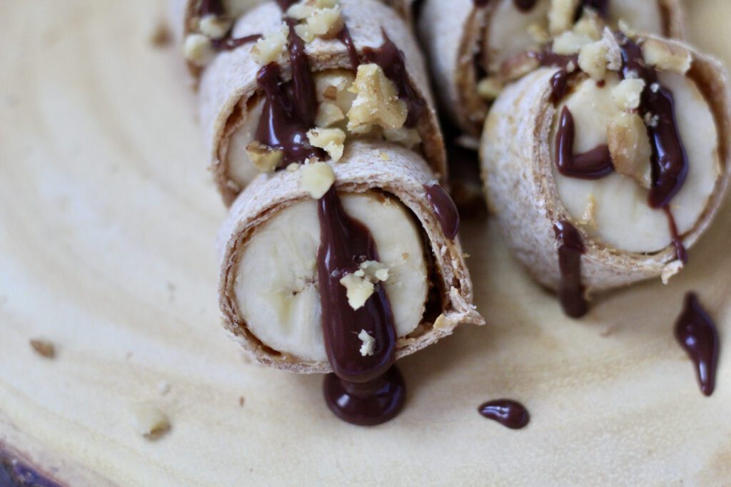 Banana Roll Ups Close Up