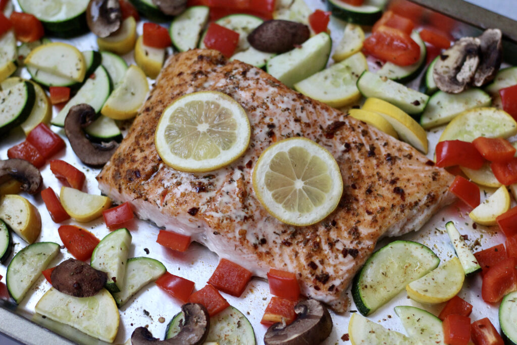Sheet Pan Salmon and Veggies