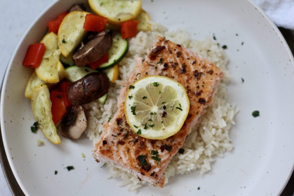 Sheet Pan Salmon Plated