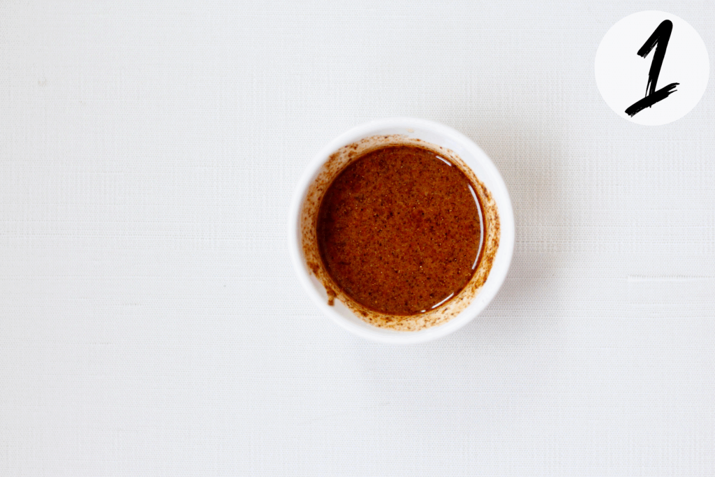 Mix fajita seasoning with oil