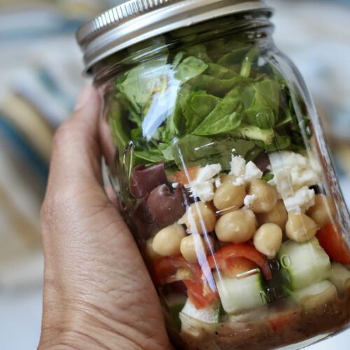 Mediterranean Mason Jar Salad