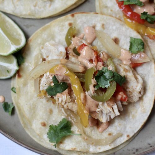 Crockpot chicken fajitas